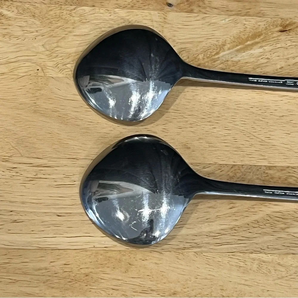 Vintage EKCO Corsair Stainless Steel serving spoons lot of 2